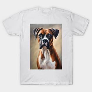 Boxer Dog Breed Oil Painting T-Shirt